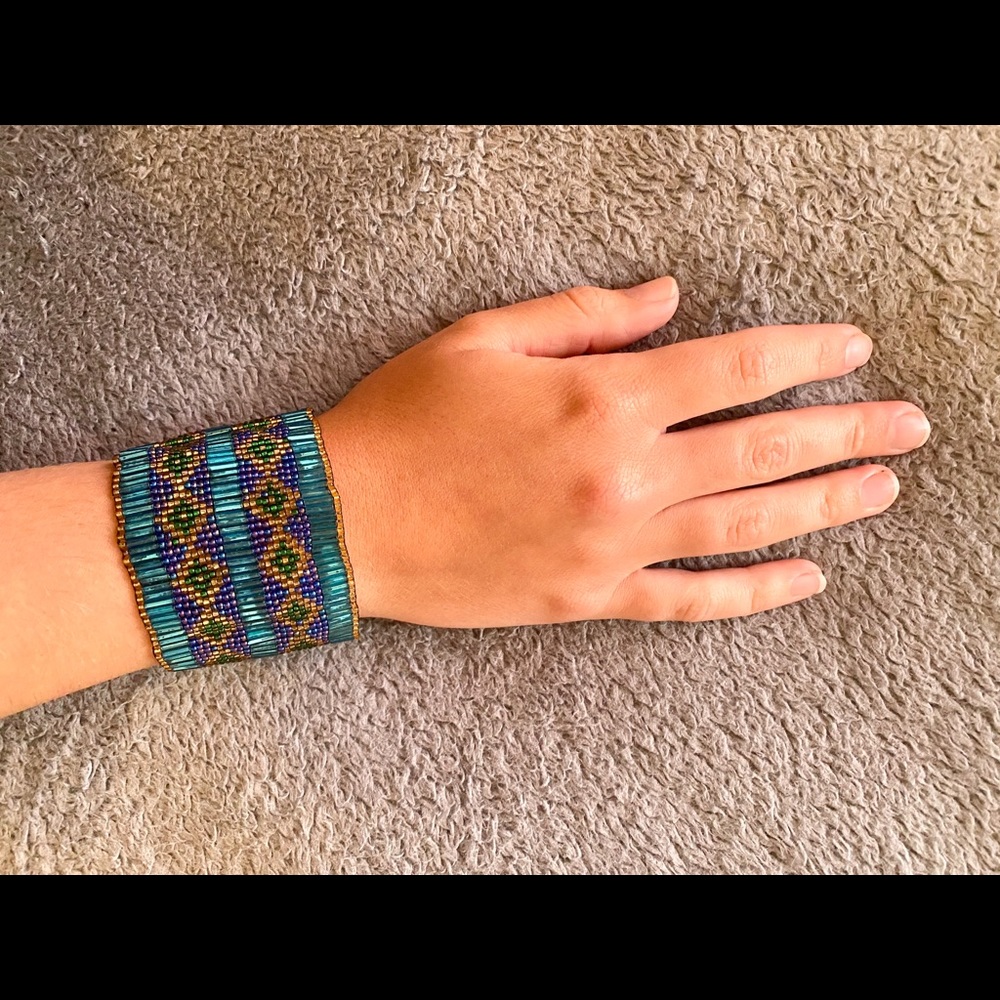 Blue bohemian styled bracelet!